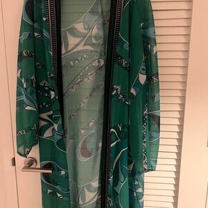 Green Patterned Kimono